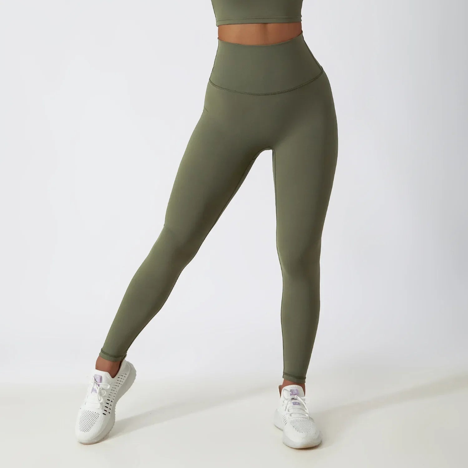 New High Waist Belly Lifting Buttocks Fitness Pants Women's Gym Running Breathable Sports Leggings