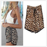Shorts Leopard Lace Up High Waist Elastic Short Beach Casual Shorts Charming Ladies Short