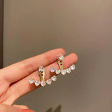 New Trend Style Round Crystal Women Flower Rhinestone Fashion Birthday Gifts Earring
