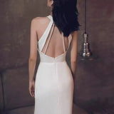 New Short Sheath Halter Backless Sexy Lady Girl Prom Dress