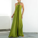 Off Shoulder Hollow Out Backless Maxi Dress