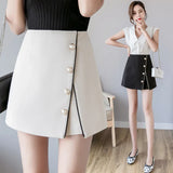 Waist Fashion Irregular Single Breasted Korean Spring Summer Shorts