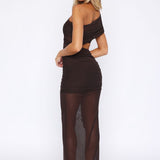 Wanderlust Queen Maxi Dress Chocolate