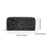 Novelty Halloween Gothic Coffin Shape Spider Web Sling PU Leather Bag