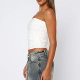 Thought I Was Dreaming Bandage Top White