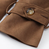 Long Suede Belted Coat