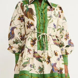 Belted Floral Dress