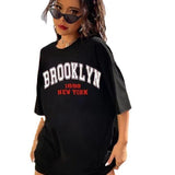 Round Neck T-Shirt With Short Sleeves And Letters