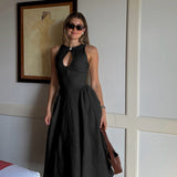 Midi Dress Cutout A Line
