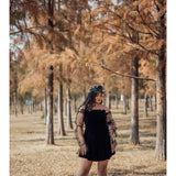 Sexy Off Shoulder Lantern Sleeve Mini Dress