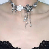 Butterfly Love Pearl Tassel Fashionable Sweet Cool Necklace