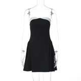Backless Zipper off Shoulder Tube Top Dress