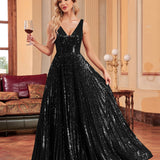 Elegant Champagne Beaded Dress Long Slim Bridesmaid Cocktail Evening