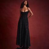 Black See through Cami Dress Backless Dress Maxi Dress Evening Dress