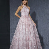 Halter Pink Sweet Girl Dress Photo Birthday Party Cocktail Evening Dress