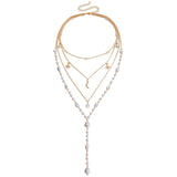 Multi-layer High Gloss Baroque Heart Pearl Necklace