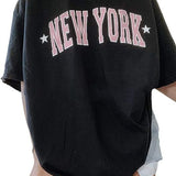 Round Neck T-Shirt With Short Sleeves And Letters