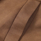 Long Suede Belted Coat