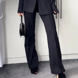Foreign Trade Women's Suit Set Autumn Fashion Off-The-Shoulder Long Pants Two-Piece Suit