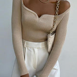 Women's Jumper With Shaped Cut In Milky
