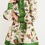 Belted Floral Dress
