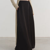 Solid Color Korean Style Casual A-Line Skirt