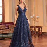 Deep V Plunge Dress Backless Slim Fit Fishtail Bridesmaid Cocktail Evening