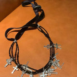 Dark Cross Versatile Summer Tassel Choker Necklace