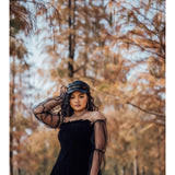 Sexy Off Shoulder Lantern Sleeve Mini Dress