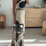 Slim Halter Lace up Dress