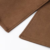 Long Suede Belted Coat