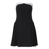 Backless Zipper off Shoulder Tube Top Dress
