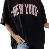 Round Neck T-Shirt With Short Sleeves And Letters