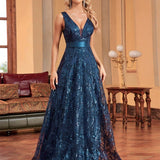 Deep V Plunge Dress Backless Slim Fit Fishtail Bridesmaid Cocktail Evening