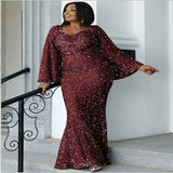 plus Size Plump Girls Long Wedding Cocktail Hip Fishtail Party Evening