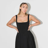 Yade | High-Waisted Midi Dress