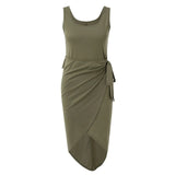 One Shoulder Cocktail Ladies Ruffle Wrap Ruched Bodycon Formal Wedding Guest Female Robe Midi Dress