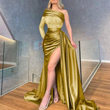 One-shoulder Sequin splicing Cocktail Dresses