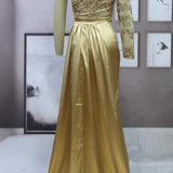 One-shoulder Sequin splicing Cocktail Dresses