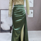 One-shoulder Sequin splicing Cocktail Dresses