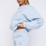 Love You Forever Lounge Shorts Baby Blue