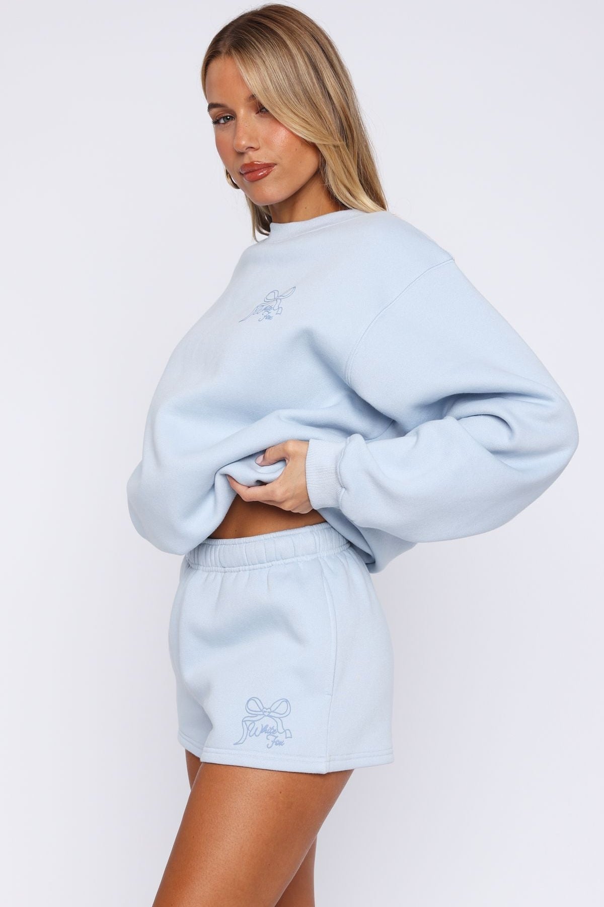 Love You Forever Lounge Shorts Baby Blue