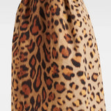 Animal-print Bustier Midi Dress