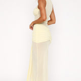 Honeymoon Heart Maxi Dress Lemon