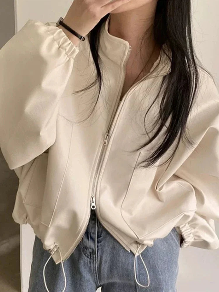 Trendy PU Leather Jacket