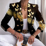 Plus Size Elegant Butterfly Blazer