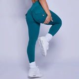 Pockets Yoga Pants High Waist Workout Fitness Running Tights Female Push Up Sports Leggings