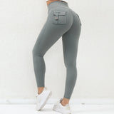 Pockets Yoga Pants High Waist Workout Fitness Running Tights Female Push Up Sports Leggings