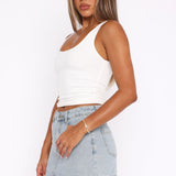 Don't Leave Me Denim Skort Light Blue Wash