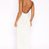 Came A Long Way Crochet Maxi Dress White